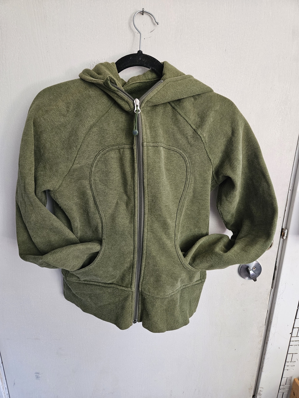 Lulu Lemon Olive Green Zip-Up Hoodie Jacket